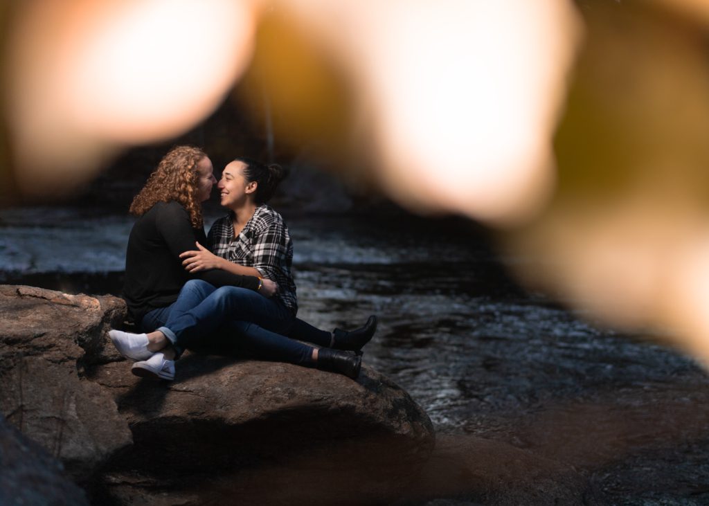 Kim & Marlene - A Connecticut Waterfall Engagement Session